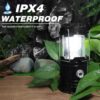 DIBMS 4-Pack Solar Camping Lantern, Collapsible LED Solar USB Rechargeable Lantern Flashlight Emergency Hanging Lights for Camping Hurricanes Power Outages Indoor Outdoor